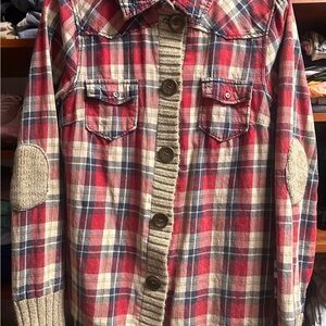 BKE Red and Blue Plaid Button Down Shirt